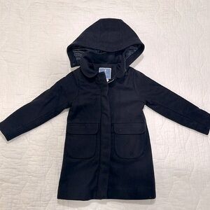 Jacadi Girl’s Navy Wool and Cashmere Coat